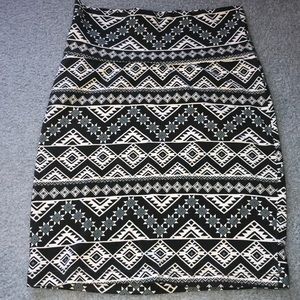 Charlotte Russe Abstract Print Pencil Skirt